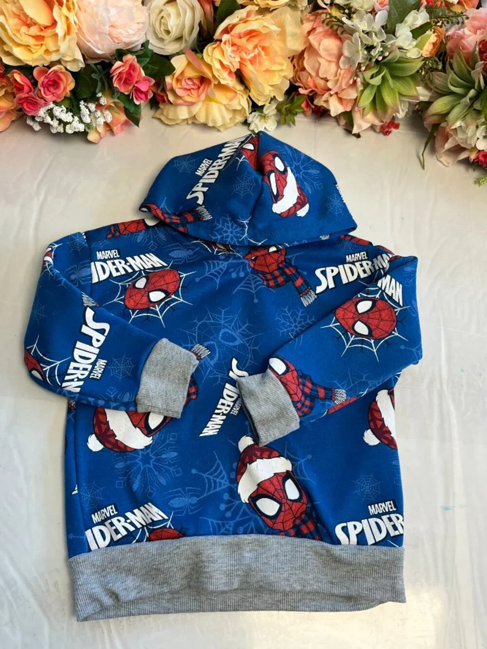 Marvel Spider-Man Christmas Hoodie Jogger Set Blue Gray Holiday Pajamas 3T